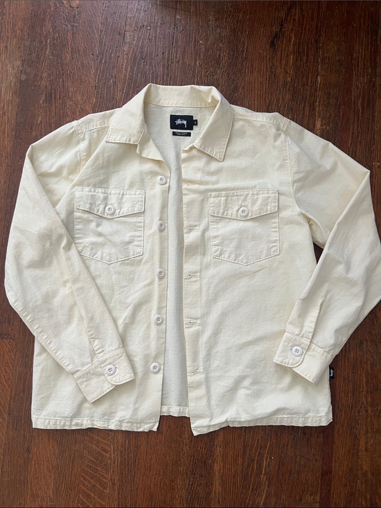 Stussy Other - Stussy Off-White Button Front Overshirt